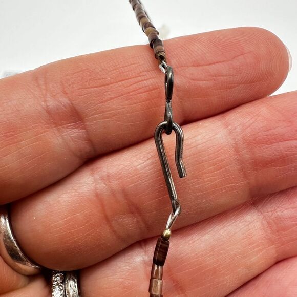 Vintage Zuni-style Fetish Carved Heishi beaded necklace! - Picture 6 of 15